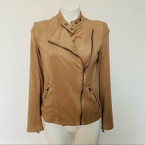 Adrienne Vittadini Faux Suede Moto Style jacket - Picture 15 of 15